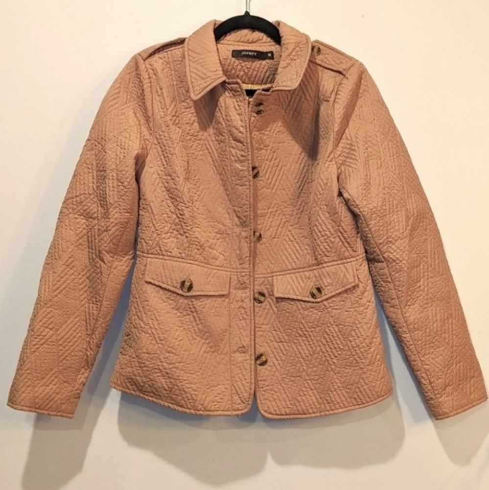 Quilted Lightweight Jacket in Camel, Medium